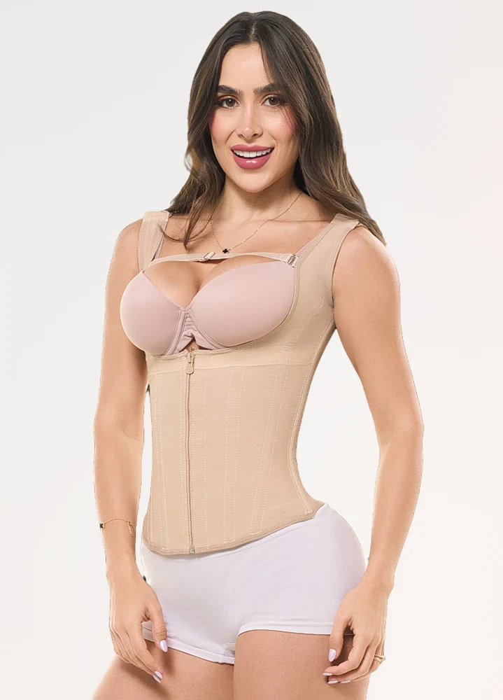Chaleco Faja Salome 314: Manga Sisa, control de abdomen y espalda