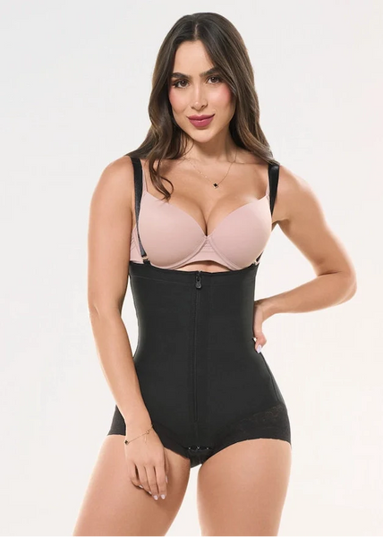 412-C Body cachetero strapless con encaje siliconado
