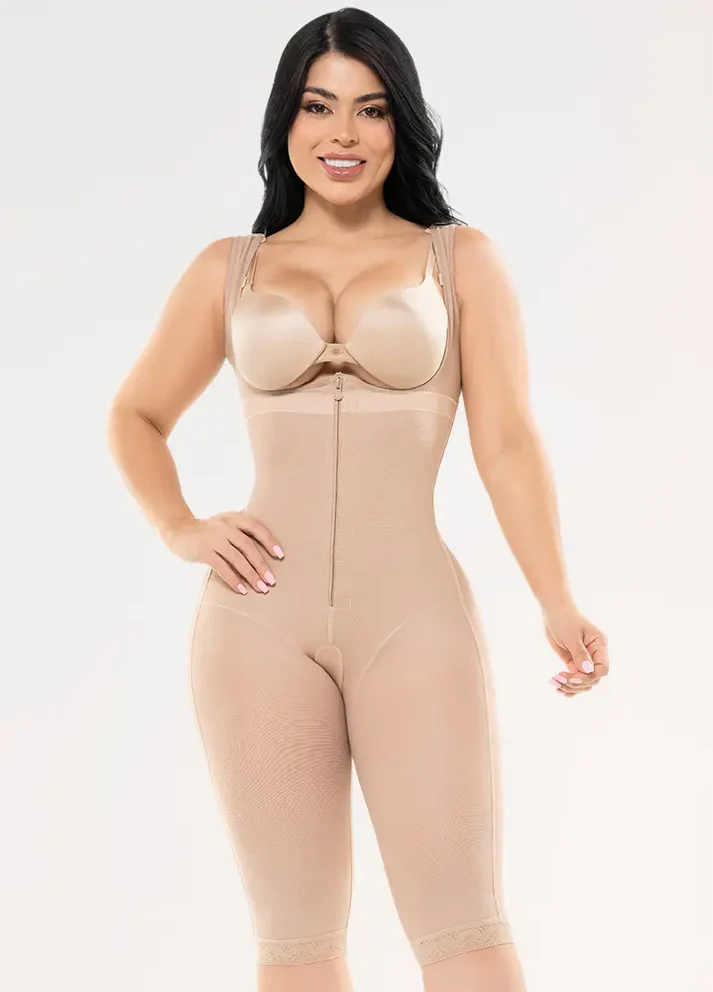 517 Faja lipoescultura manga sisa cola en lycra