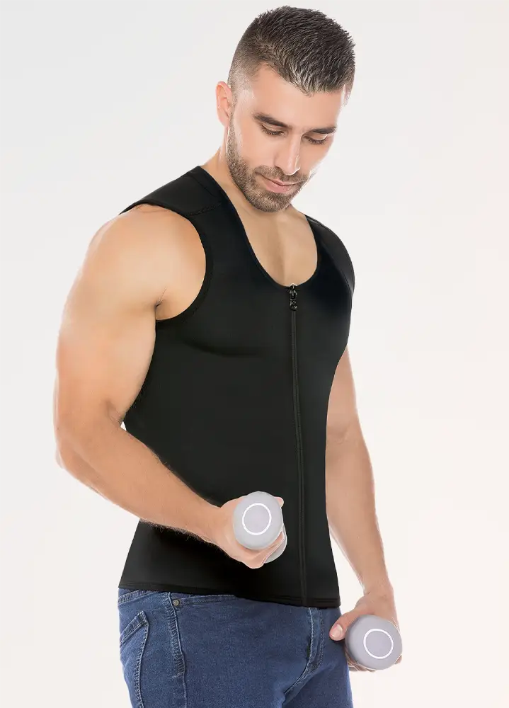 677-S Chaleco hombre en neopreno con cierre